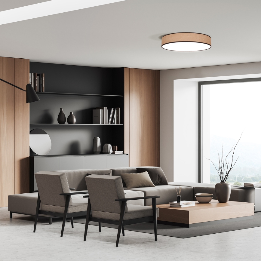 Dimmbare LED-Deckenleuchte BROWNIE LED/48W/230V 3000-6500K braun d 40 cm + Fernbedienung
