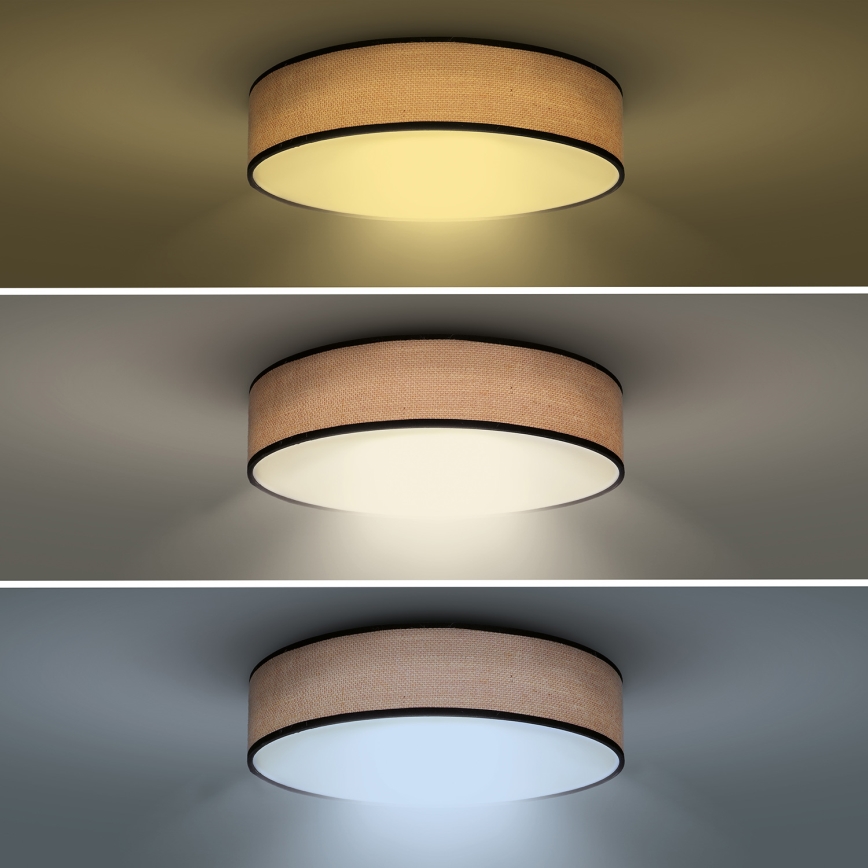 Dimmbare LED-Deckenleuchte BROWNIE LED/48W/230V 3000-6500K braun d 40 cm + Fernbedienung