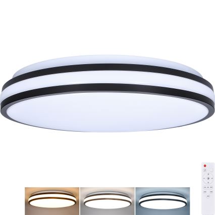 Dimmbare LED-Deckenleuchte LASKOS LED/48W/230V 3000-6500K schwarz + Fernbedienung