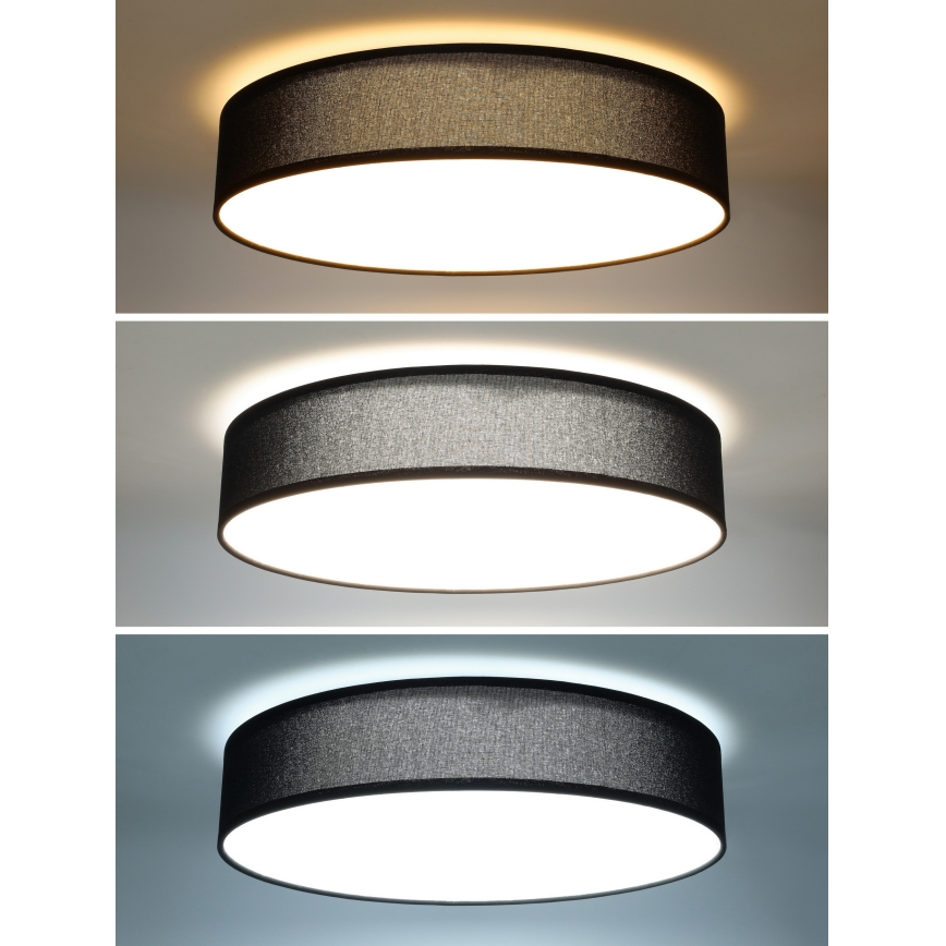 Dimmbare LED-Deckenleuchte PENLEY LED/48W/230V 3000-6500K d 40 cm schwarz + Fernbedienung