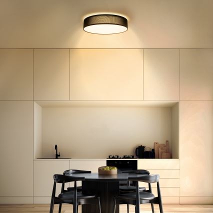 Dimmbare LED-Deckenleuchte PENLEY LED/48W/230V 3000-6500K d 40 cm schwarz + Fernbedienung