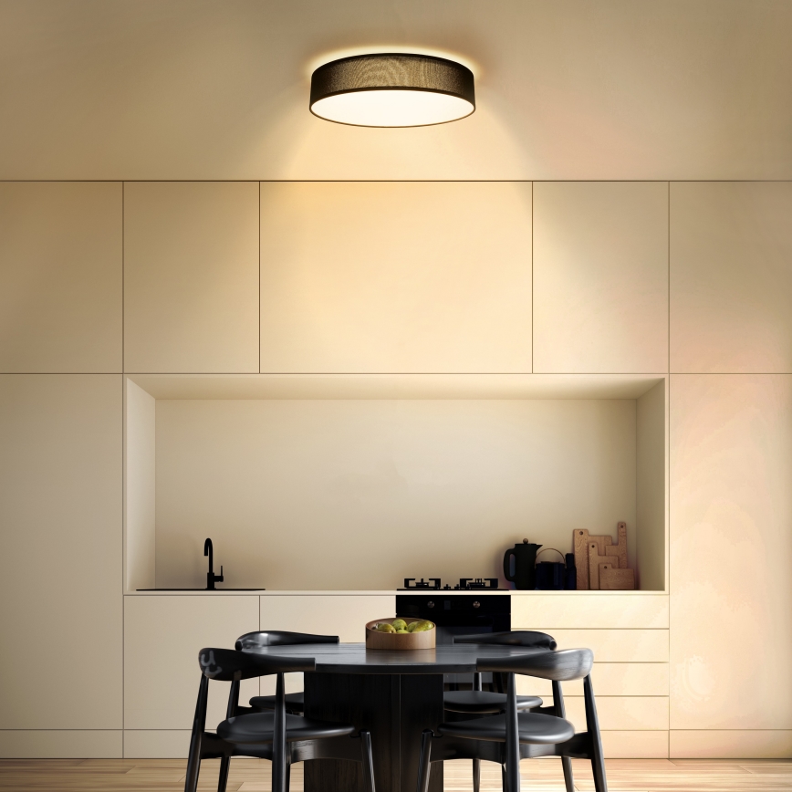 Dimmbare LED-Deckenleuchte PENLEY LED/48W/230V 3000-6500K d 40 cm schwarz + Fernbedienung