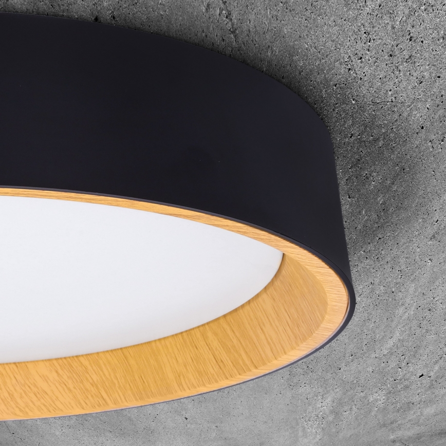 Dimmbare LED-Deckenleuchte LARIOS LED/48W/230V 3000-6500K d 39 cm schwarz + Fernbedienung