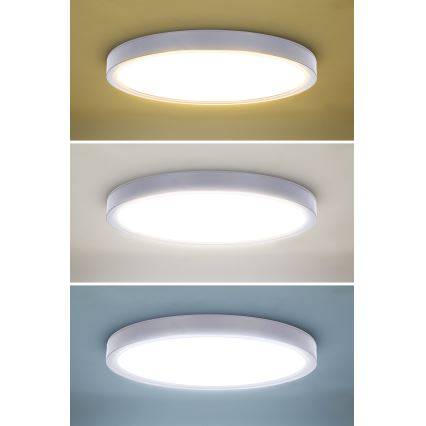 Dimmbare LED-Deckenleuchte ESTELA LED/36W/230V d 30 cm weiß + Fernbedienung