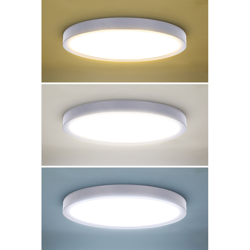 Dimmbare LED-Deckenleuchte ESTELA LED/36W/230V d 30 cm weiß + Fernbedienung