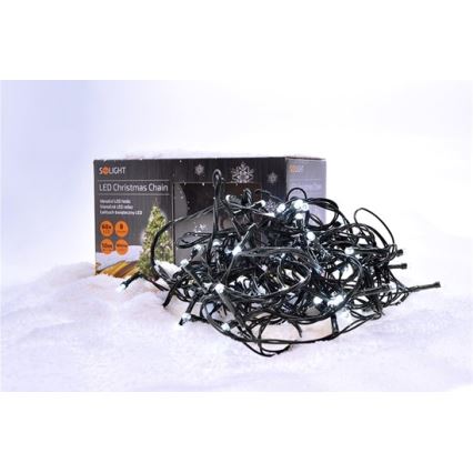 LED Weihnachtskette für Außen 100xLED/230V 10m IP44 kaltweiß