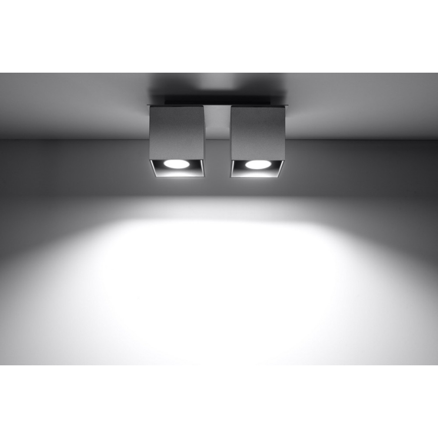 Strahler QUAD 2 2xGU10/40W/230V grau