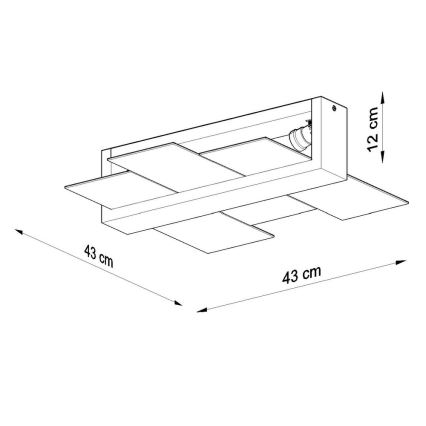 Deckenleuchte FENIKS 2 2xE27/60W/230V Birke/Buche/weiß