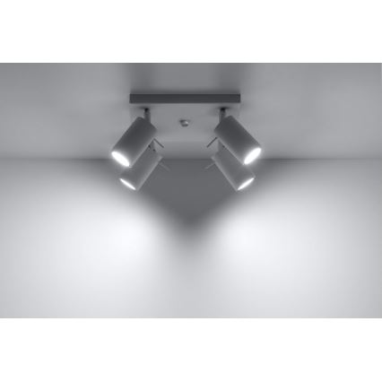 Strahler RING 4 4xGU10/10W/230V weiß