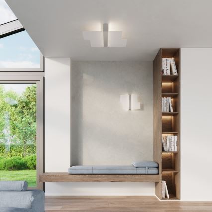 Deckenleuchte MASSIMO 2xE27/60W/230V weiß/glänzendes Chrom