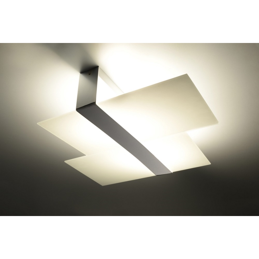Deckenleuchte MASSIMO 2xE27/60W/230V weiß/glänzendes Chrom