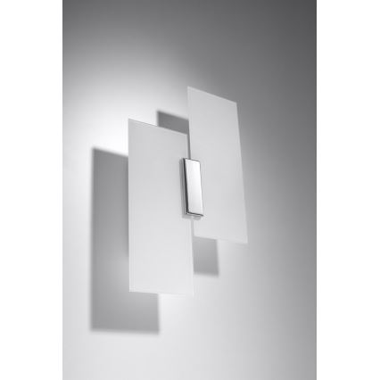 Wandleuchte FABIANO 2xE27/60W/230V weiß/glänzendes Chrom