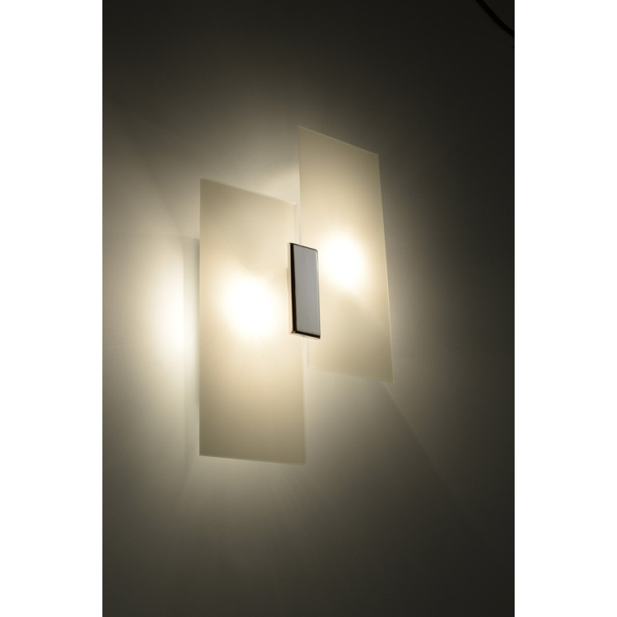 Wandleuchte FABIANO 2xE27/60W/230V weiß/glänzendes Chrom