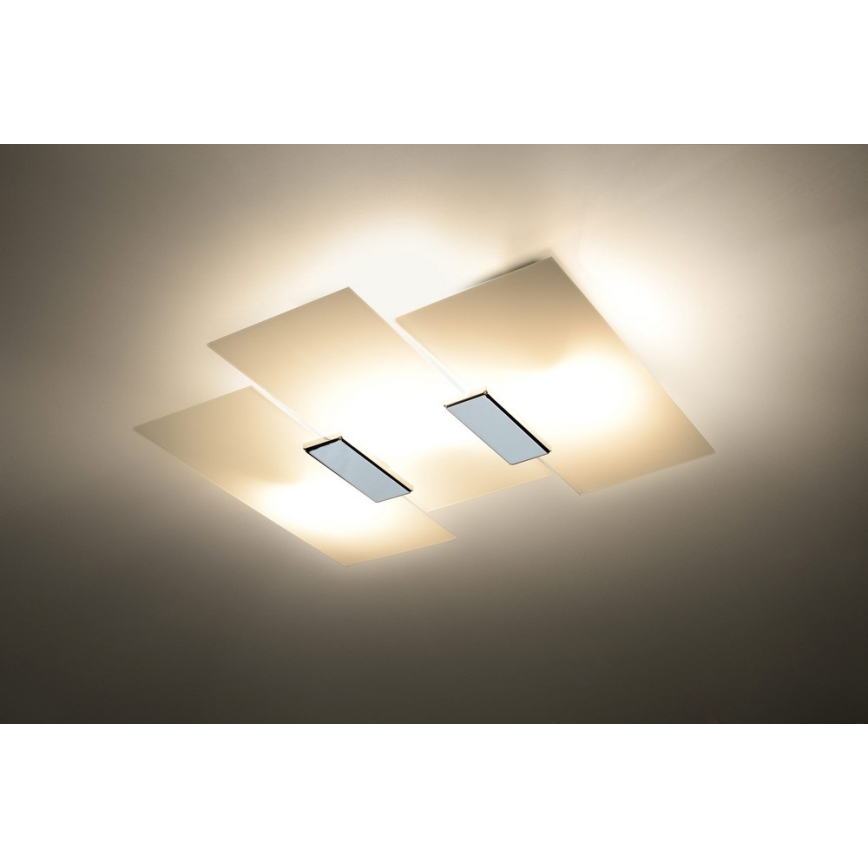 Deckenleuchte FABIANO 3xE27/60W/230V weiß/glänzendes Chrom