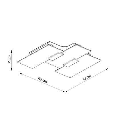 Deckenleuchte FABIANO 3xE27/60W/230V weiß/glänzendes Chrom