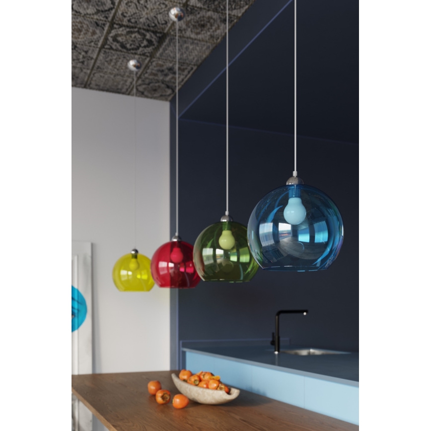 Pendelleuchte BALL 1xE27/15W/230V Ø 30 cm weiß