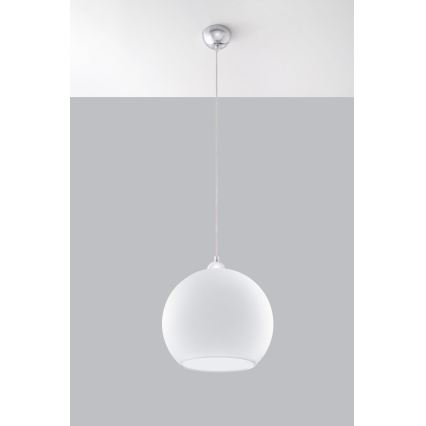 Pendelleuchte BALL 1xE27/15W/230V Ø 30 cm weiß