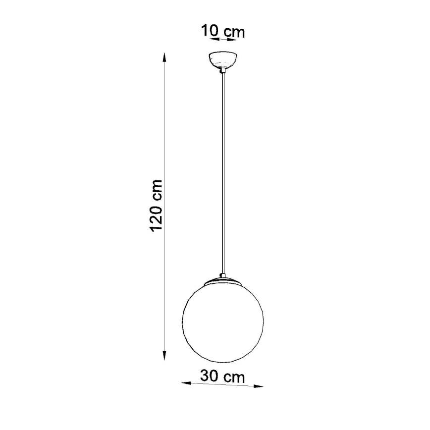 Pendelleuchte UGO mit Kabel 1xE27/15W/230V Ø 30 cm weiß/glänzender Chrom