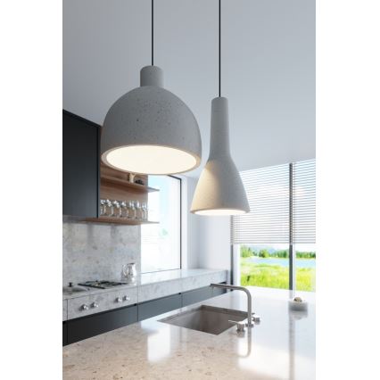 Deckenleuchte an Kabel DAMASO 1xE27/60W/230V Beton