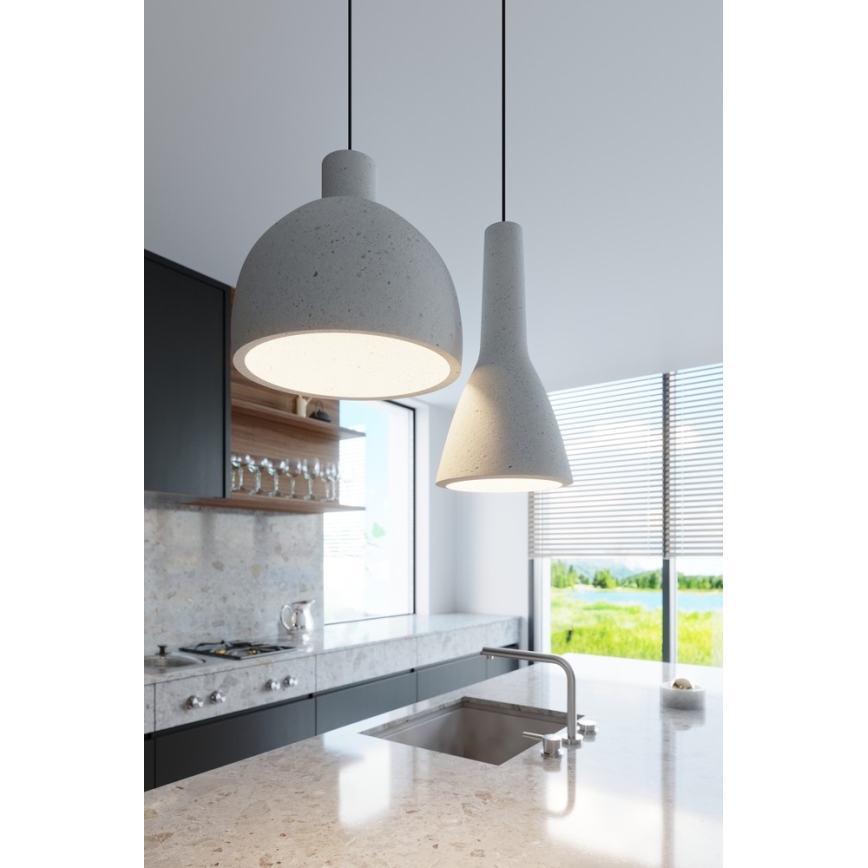 Deckenleuchte an Kabel DAMASO 1xE27/60W/230V Beton