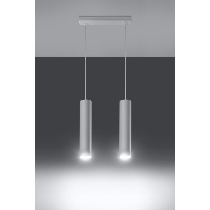 Hängeleuchte an Schnur LAGOS 2 2xGU10/10W/230V weiß