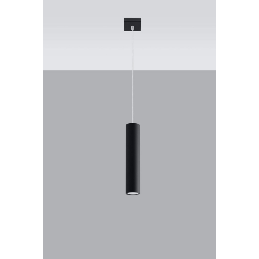 Hängeleuchte an Schnur LAGOS 1 1xGU10/10W/230V schwarz