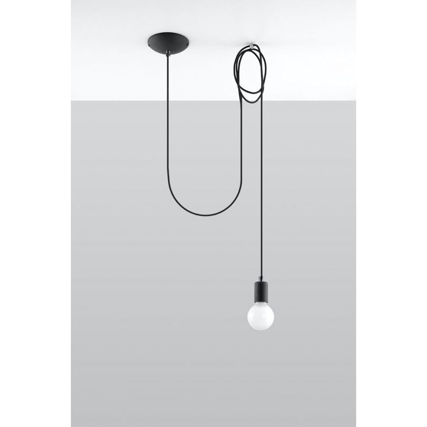 Hängeleuchte EDISON 1 1xE27/60W/230V Spinne schwarz