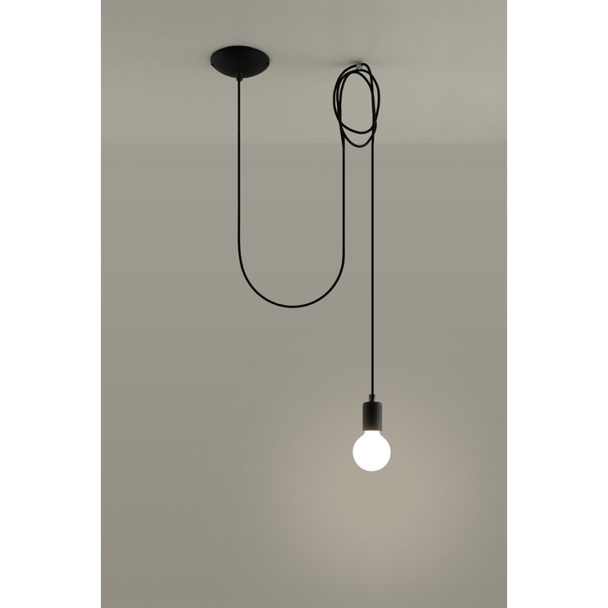 Hängeleuchte EDISON 1 1xE27/60W/230V Spinne schwarz