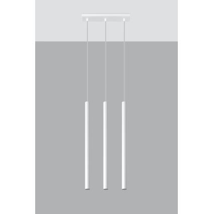Hängeleuchte an Schnur PASTELO 3xG9/8W/230V weiß