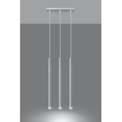 Hängeleuchte an Schnur PASTELO 3xG9/8W/230V weiß