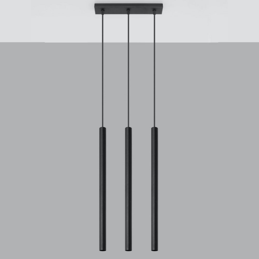 Hängeleuchte an Schnur PASTELO 3xG9/8W/230V schwarz