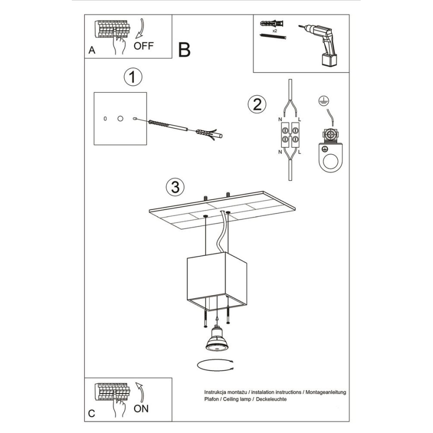 Strahler QUAD 1 1xGU10/10W/230V anthrazit