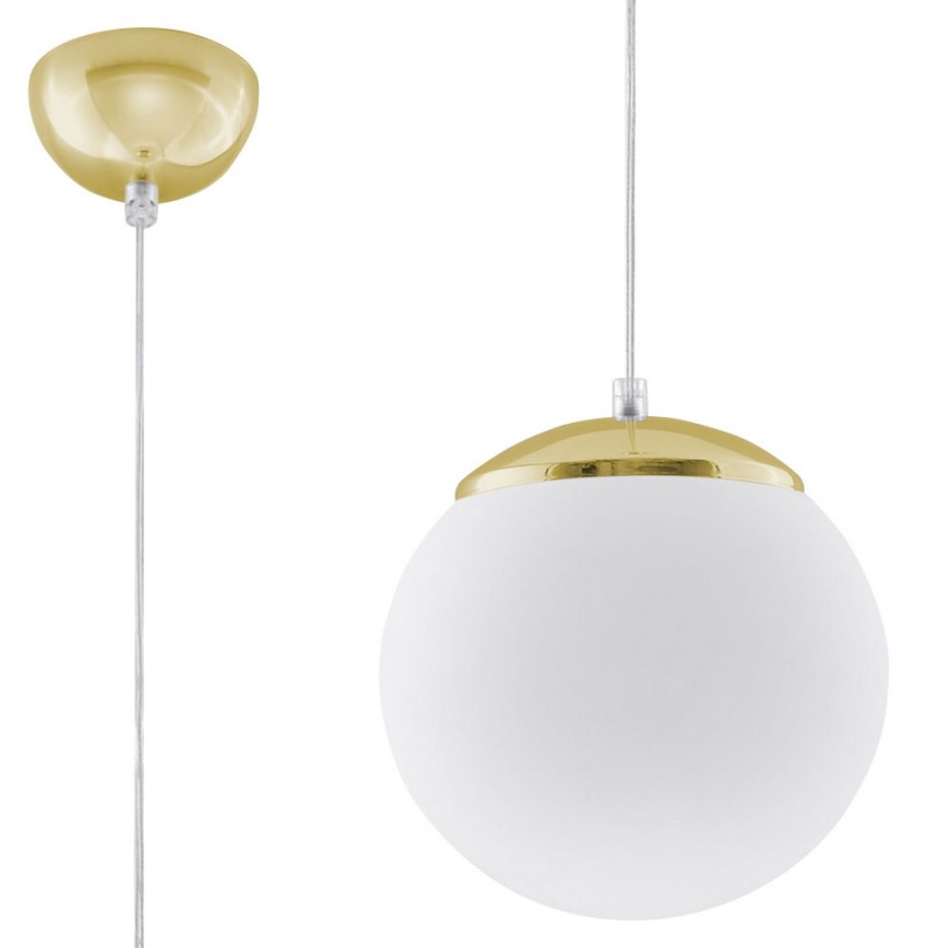 Hängeleuchte TOYA an Kabel 1xE27/60W/230V, Ø 20 cm, weiß/gold