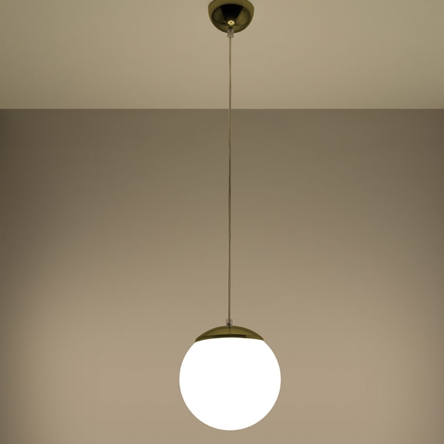 Hängeleuchte TOYA an Kabel 1xE27/60W/230V, Ø 20 cm, weiß/gold