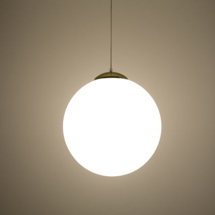 Hängeleuchte TOYA mit Kabelaufhängung, 1x E27/60W/230V, Ø 40 cm, Weiß/Gold
