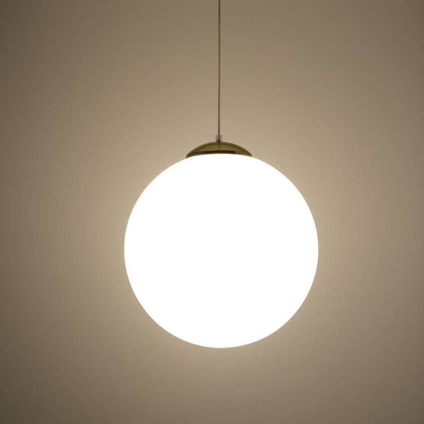 Hängeleuchte TOYA mit Kabelaufhängung, 1x E27/60W/230V, Ø 40 cm, Weiß/Gold