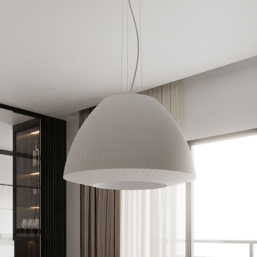 Kronleuchter an Schnur BELLA 3xE27/60W/230V d. 60 cm weiß