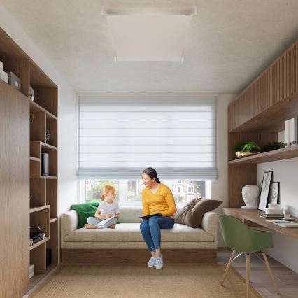 LED Deckenleuchte LUNA 2xG13/8,5W/230V 80x105 cm weiß