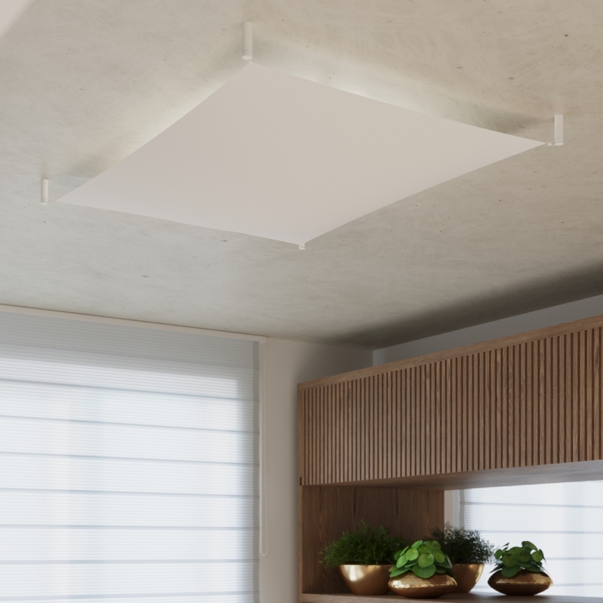 LED-Deckenleuchte LUNA 4xG13/8,5W/230V 105x105 cm weiß