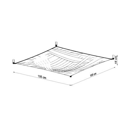 LED-Deckenleuchte LUNA 4xG13/8,5W/230V 105x105 cm weiß