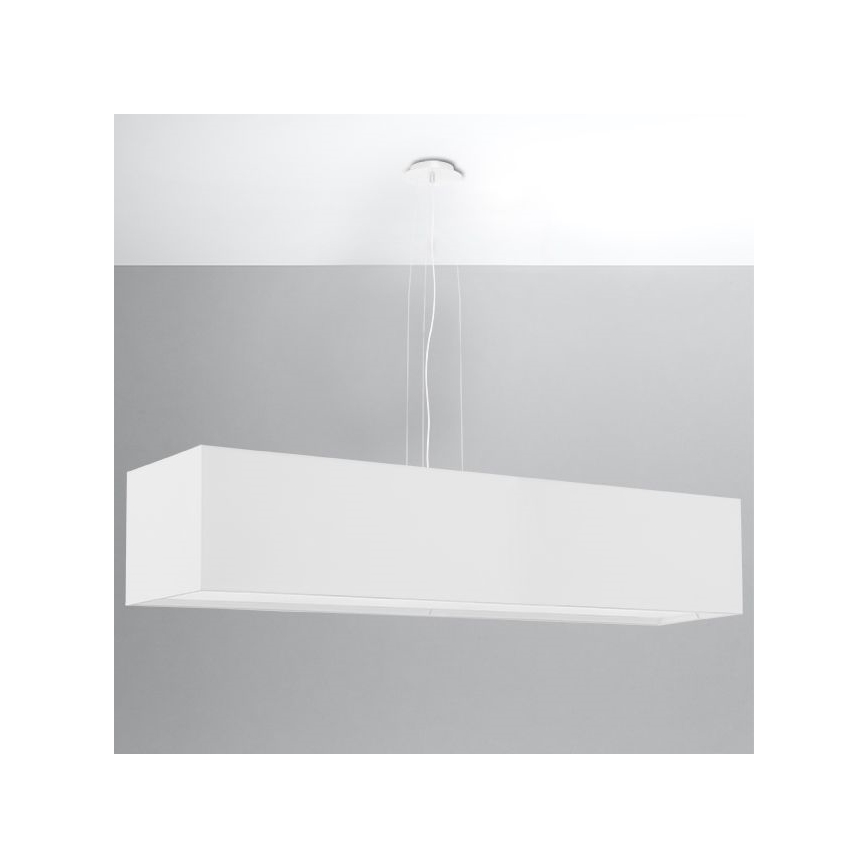 Kronleuchter an Schnur SANTA 5xE27/60W/230V 120 cm weiß