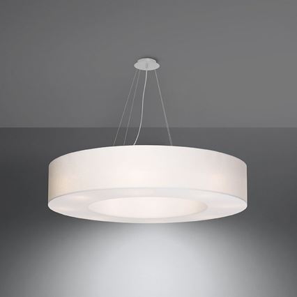 Kronleuchter an Schnur SATURNO 8xE27/60W/230V d. 90 cm weiß