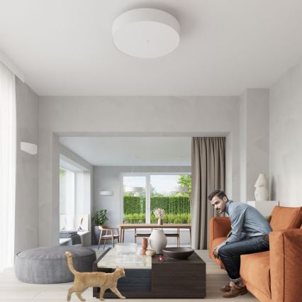 Deckenleuchte SKALA 6xE27/60W/230V T. 100 cm weiß