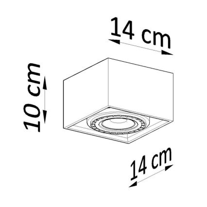 Deckenleuchte QUATRO AR111 1xGU10/40W/230V Buche