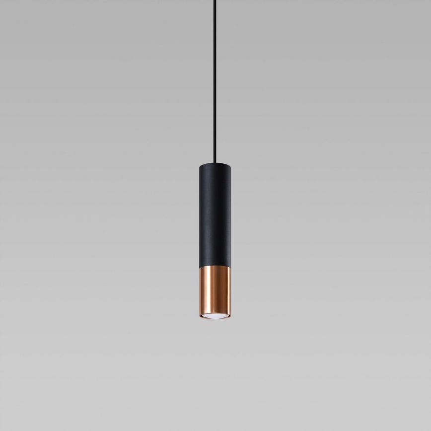 Hängeleuchte an Schnur LOOPEZ 1xGU10/10W/230V schwarz/kupfern