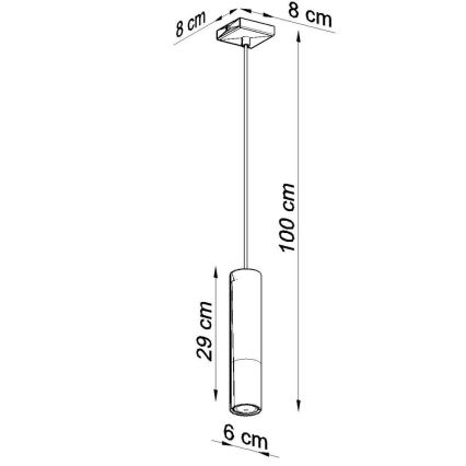 Hängeleuchte an Schnur LOOPEZ 1xGU10/10W/230V schwarz/kupfern