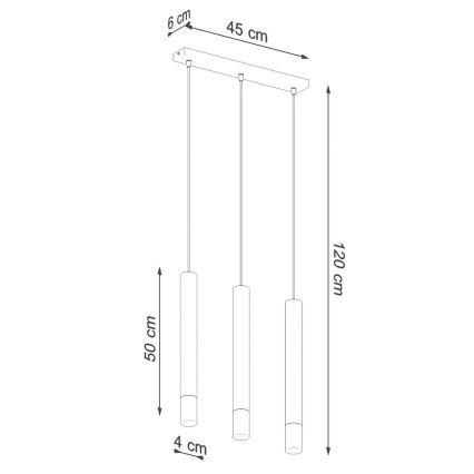 Hängeleuchte VIZIER 3xG9/40W/230V weiß