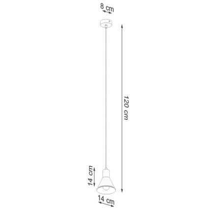 Hängeleuchte TALEJA 1xE27/60W/230V weiß