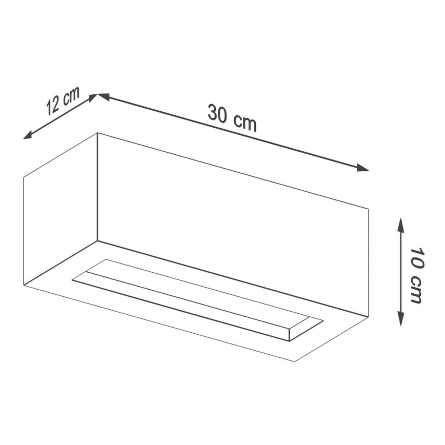 Wandleuchte VEGA 1xE27/60W/230V 30 cm Beton