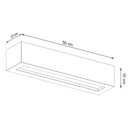 Wandleuchte VEGA 2xE27/60W/230V 50 cm Beton